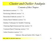Cluster and Outlier Analysis