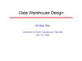 Data Warehouse Design PowerPoint PPT Presentation