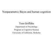 Nonparametric Bayes and human cognition