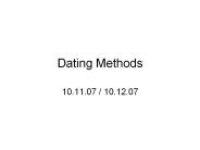 Dating Methods