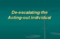 De-escalating the Acting-out individual PowerPoint PPT Presentation