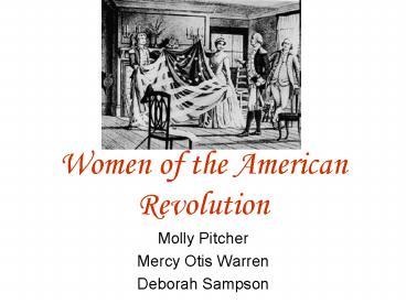 Women of the American Revolution