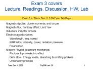 Exam 3 covers Lecture, Readings, Discussion, HW, Lab
