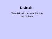 Decimals