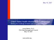 United States Health Information Knowledgebase
