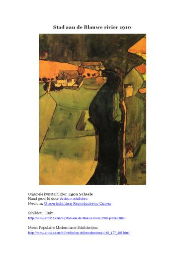 Stad aan de Blauwe rivier 1910 -- Artisoo