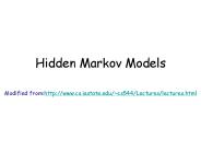 Hidden Markov Models