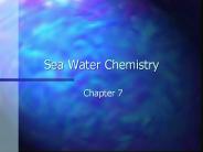 Sea Water Chemistry