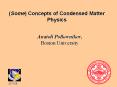 (Some) Concepts of Condensed Matter Physics PowerPoint PPT Presentation
