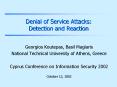 Denial of Service Attacks: Detection and Reaction PowerPoint PPT Presentation
