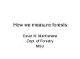 How we measure forests PowerPoint PPT Presentation
