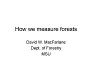 How we measure forests