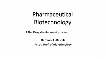 Pharmaceutical Biotechnology