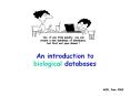 An introduction to biological databases PowerPoint PPT Presentation