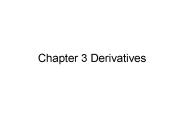 Chapter 3 Derivatives