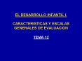 EL DESARROLLO INFANTIL I.  CARACTERISTICAS Y ESCALAS GENERALES DE EVALUACION PowerPoint PPT Presentation
