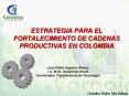 ESTRATEGIA PARA EL FORTALECIMIENTO DE CADENAS PRODUCTIVAS EN COLOMBIA PowerPoint PPT Presentation