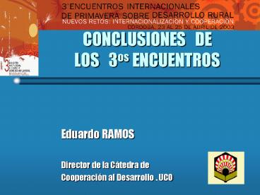 CONCLUSIONES  DE LOS  3os ENCUENTROS