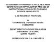 ASSESSMENT OF PRIMARY SCHOOL TEACHERS COMPETENCE IN IMPROVISATION AND USE OF INSTRUCTIONAL RESOURCES FOR BASIC SCIENCE IN OYO STATE M.ED RESEARCH PROPOSAL BY OGUNGBADE, Oluwaseun Atinuke 01/67QW066 DEPARTMENT OF SCIENCE EDUCATION UNIVERSITY OF PowerPoint PPT Presentation