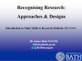 Recognising Research: PowerPoint PPT Presentation