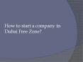 Dubai Freezone Company Formation PowerPoint PPT Presentation