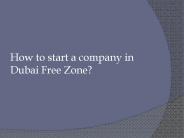 Dubai Freezone Company Formation