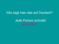 Wie sagt man das auf Deutsch?  Jede Person schreibt EIN Wort! PowerPoint PPT Presentation