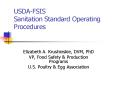 USDA-FSIS Sanitation Standard Operating Procedures PowerPoint PPT Presentation