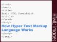 <html> <head> <title> Basic HTML PowerPoint </title> </head> <body> How Hyper Text Markup Language Works </body> </html> PowerPoint PPT Presentation