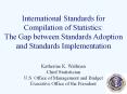 International Standards for Compilation of Statistics: The Gap between Standards Adoption and Standards Implementation PowerPoint PPT Presentation