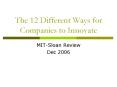 The 12 Different Ways for Companies to Innovate PowerPoint PPT Presentation
