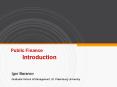 Public Finance Introduction PowerPoint PPT Presentation