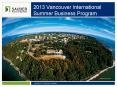 2013 Vancouver International Summer Business Program PowerPoint PPT Presentation