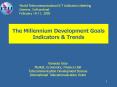 The Millennium Development Goals Indicators PowerPoint PPT Presentation