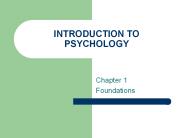 INTRODUCTION TO PSYCHOLOGY
