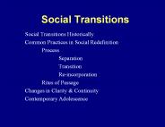 Social Transitions