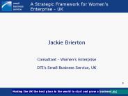 A Strategic Framework for Women