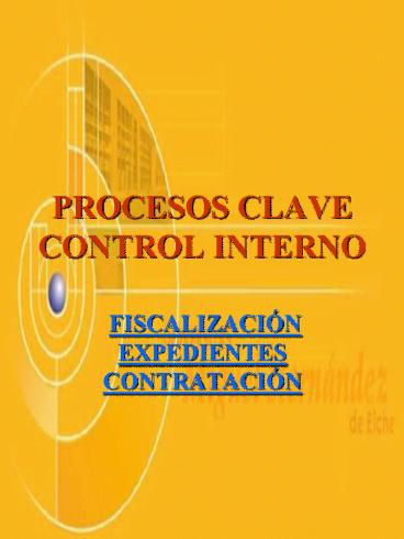 PROCESOS CLAVE CONTROL INTERNO
