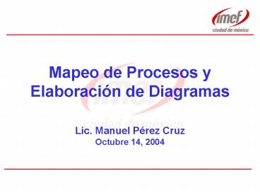 Mapeo de Procesos y Elaboraci