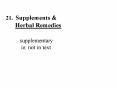 21. Supplements PowerPoint PPT Presentation