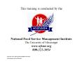 NATIONAL FOOD SERVICE MANAGEMENT INSTITUTE PowerPoint PPT Presentation