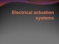 Electrical actuation systems PowerPoint PPT Presentation