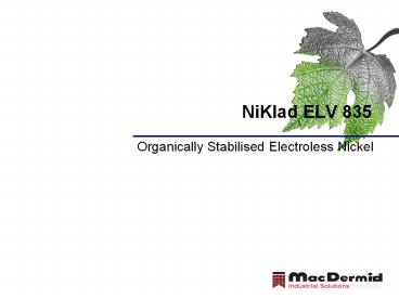 NiKlad ELV 835