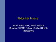 Abdominal Trauma