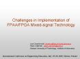 Challenges in Implementation of FPAA/FPGA Mixed-signal Technology PowerPoint PPT Presentation