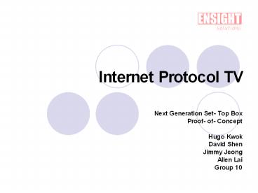 Internet Protocol TV