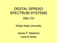 DIGITAL SPREAD SPECTRUM SYSTEMS