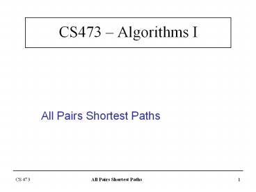 CS473 presentation | free to download