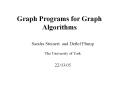 Graph Programs for Graph Algorithms PowerPoint PPT Presentation