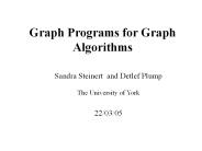 Graph Programs for Graph Algorithms
